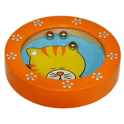 TIKTAKTOO Holz Mini Reisespiele Geschicklichkeitsspiele Retro Labyrinth Katze Geduldsspiel