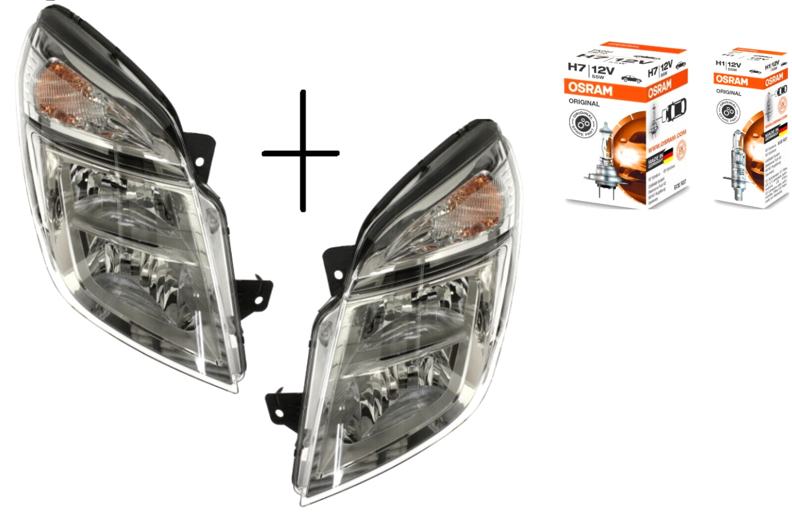 Bloc optique NV400 2011 phare avant gauche droit avec ampoules H7 et moteur réglage électrique