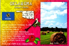 Postcard Oklahoma Sooner State Hay Field