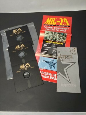 Domark Accolade MIG-29 Fulcrum MS-DOS 5.25'' Floppy Disk Computer Game IBM PC