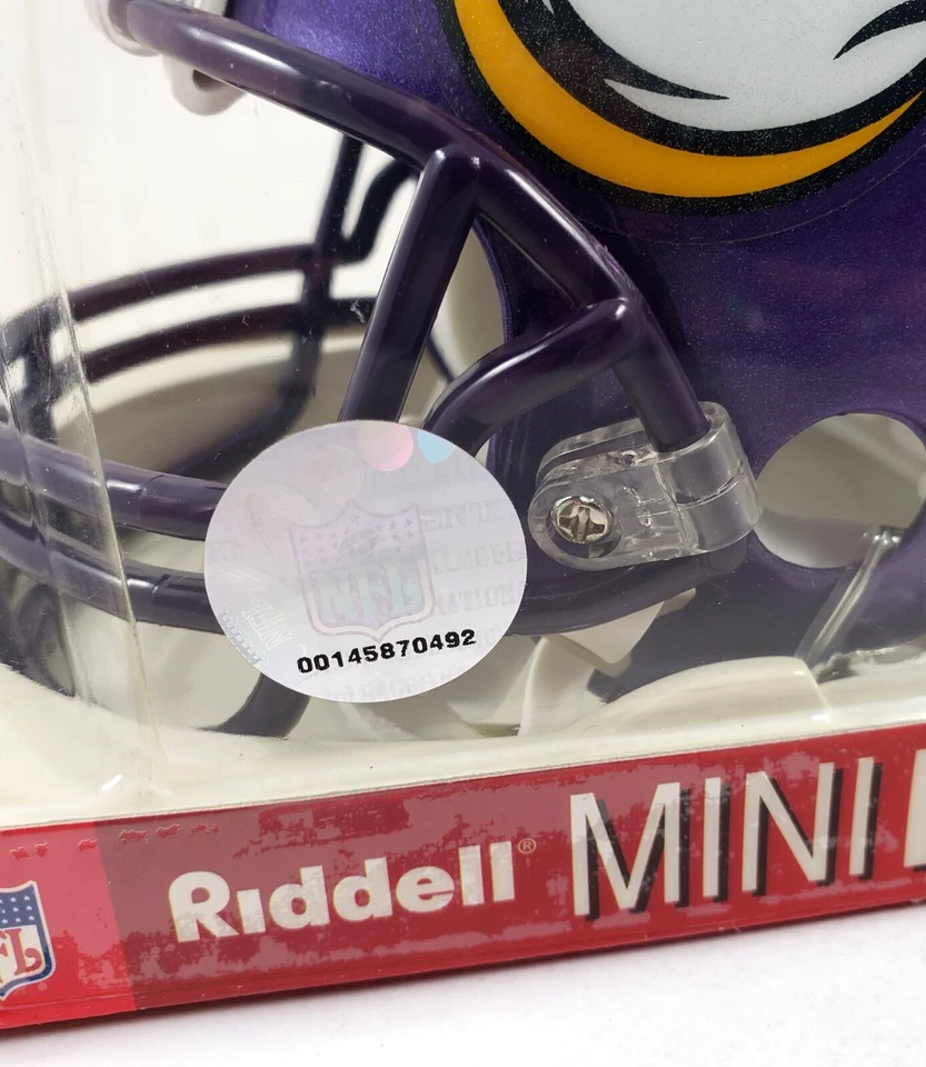 Minnesota Vikings Carl Eller Hall Of Fame Autographed Riddell Mini Helmet - Image 4 of 4
