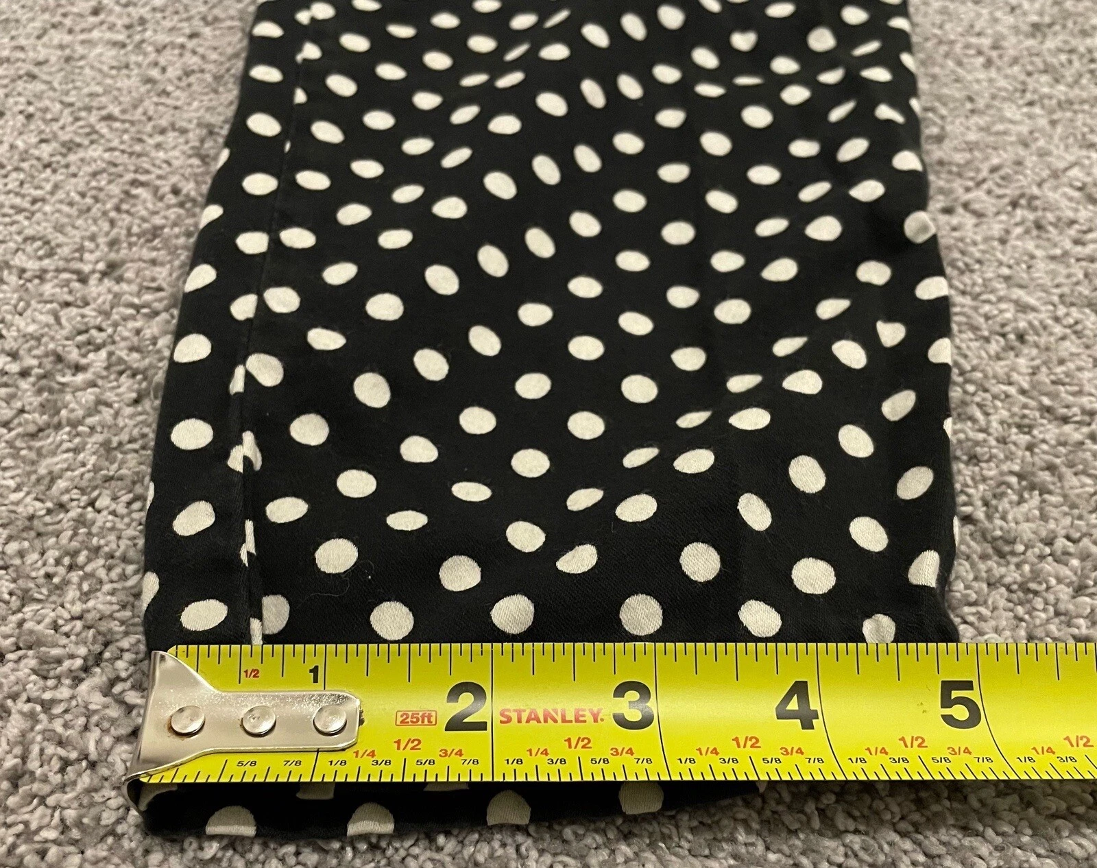 Jeans vintage Versace Jeans Couture donna taglia 26 x 28 nero a pois (C5)