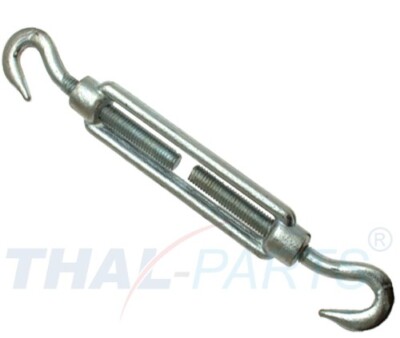 10 Stück Spannschloss M6 x 110mm Haken - Haken DIN 1480 verzinkt Seilspanner