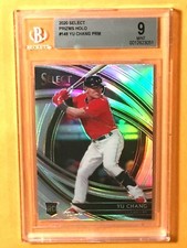YU CHANG 2020 PANINI SELECT WHITE PRIZM HOLO ROOKIE RC BGS 9 MINT! INDIANS SP