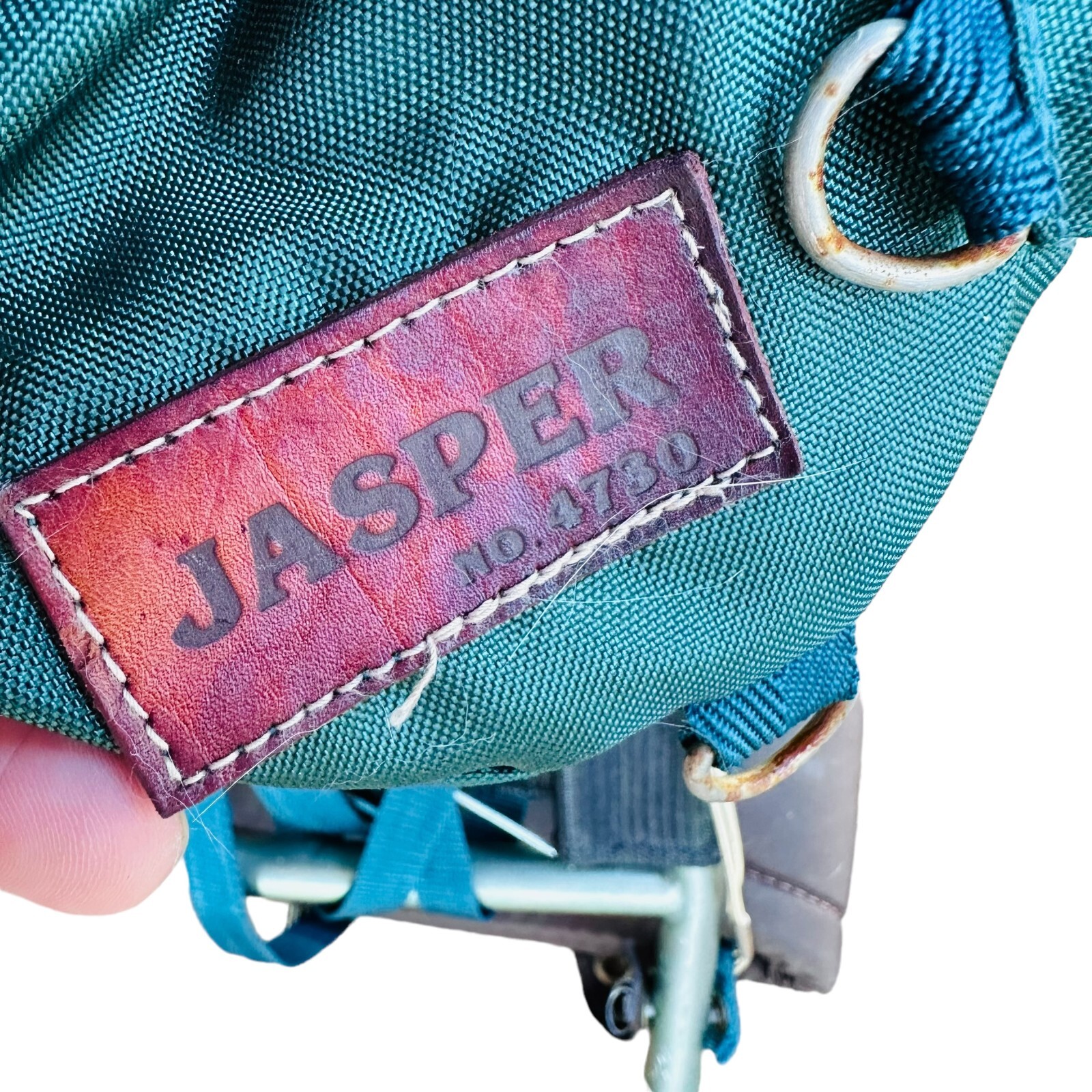 Vtg ACADEMY BROADWAY JASPER No 4730 GREEN NYLON BACKPACK ALUMINUM FRAME + Extras