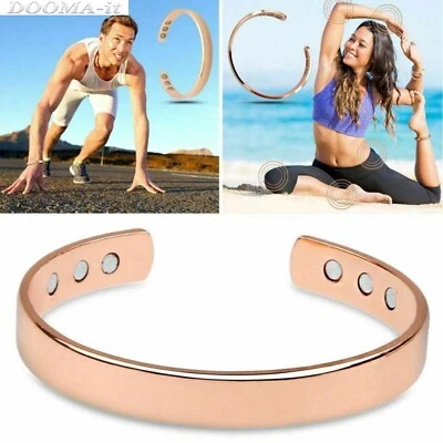 DOOMA-IT Copper Bracelet Magnetic Healing Bio Therapy Arthritis Pain Relief Bangle.