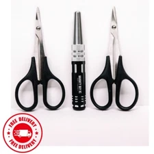 Naughty Boy RC BODY TOOL KIT Curved & Straight Lexan Scissors + Reamer Car Truck