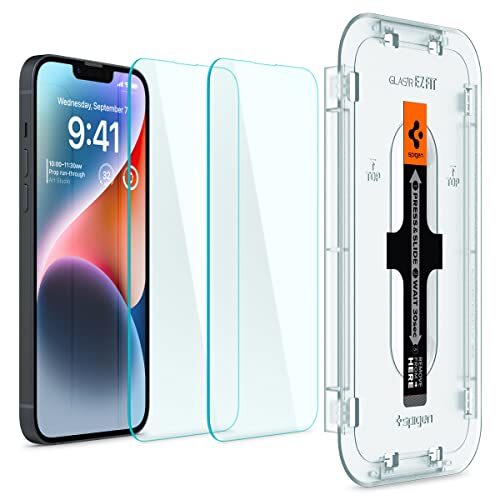 Spigen Glas.tR EZ Fit Vetro Temperato compatibile con iPhone 14 iPhone 13 iPh...