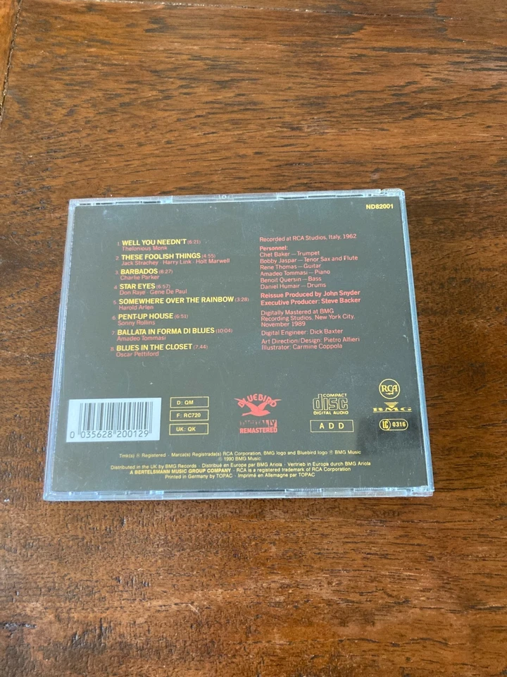 The Italian Sessions * Chet Baker * CD * Hülle mit Lagerspuren, CD wie neu - Bild 2 von 2