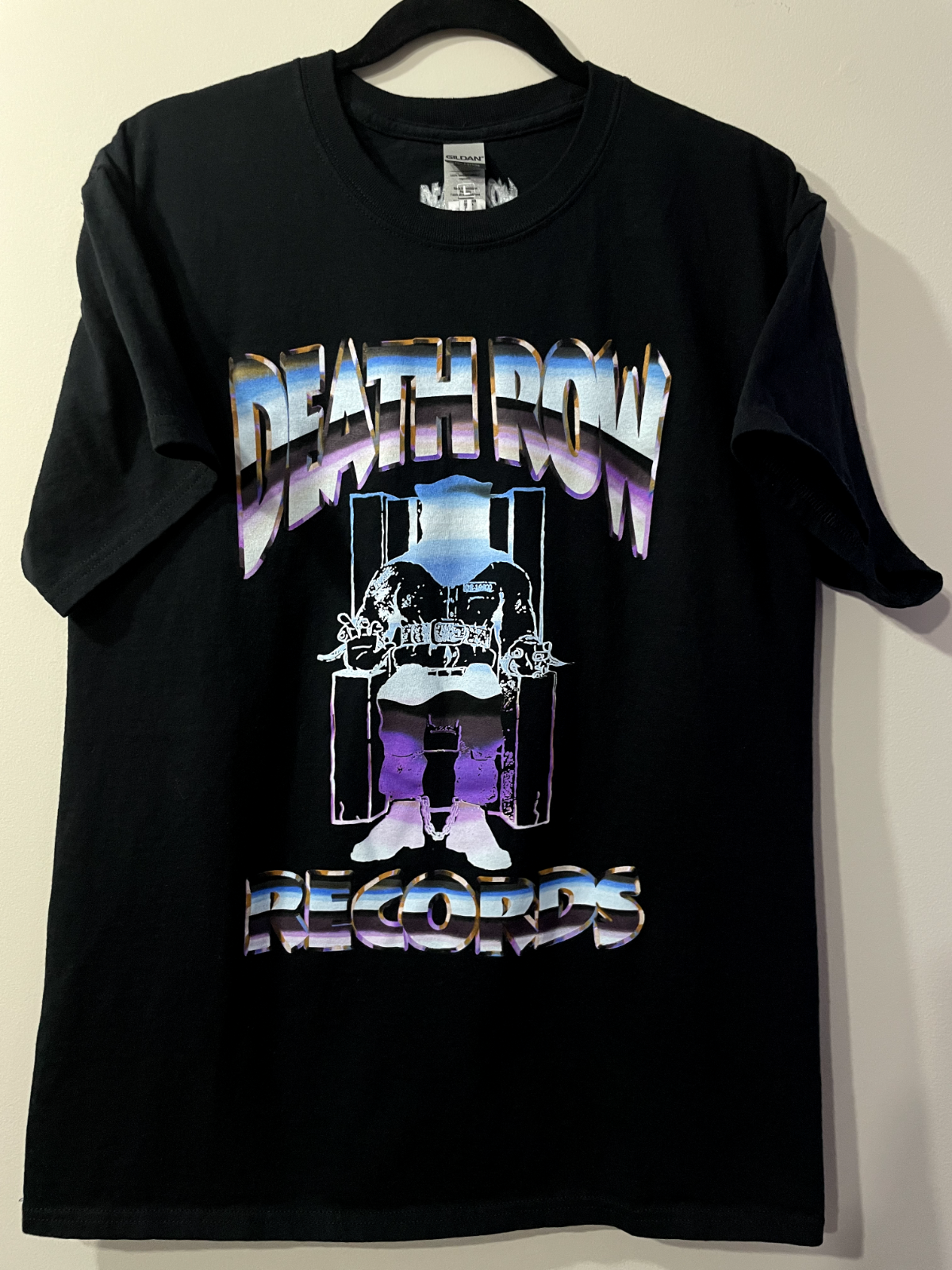 FILA T shirt uomo Death Row Records maglietta manica corta grande nera logo stampa grafica