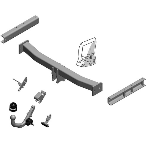 Brink Towbar for Audi Q5 20082016 Diagonal Detachable Tow Bar eBay