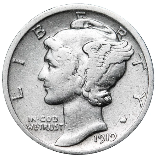 1919-S Mercury Dime XF/AU Nice Coin!