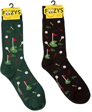 Golf Putting Course Game Clubs US Open Tiger Woods 2 Pairs Men's Foozys Socks