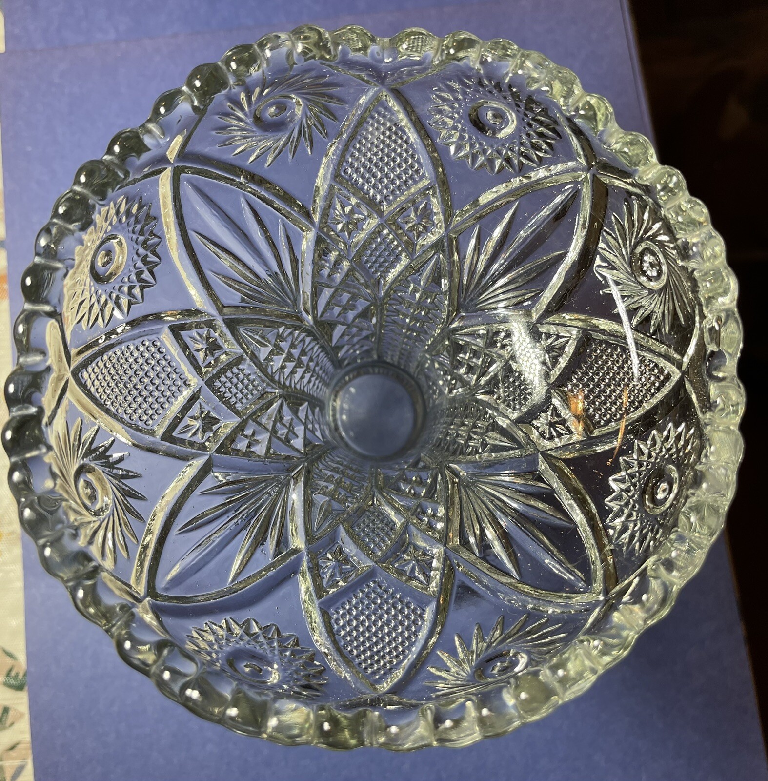 Antique Imperial Glass Company EAPG Punch Bowl Pedestal Stand Base