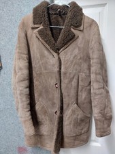 Unbranded Women's 36 in Chest Brown Real Lambskin Coat