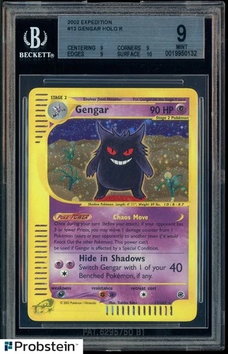 2002 Pokemon Expedition #13 Gengar Holo BGS 9 MINT