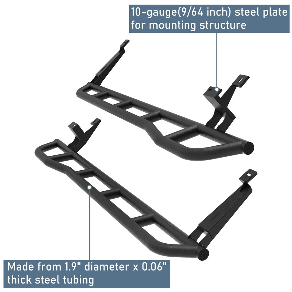 Hooke Road Tube Slider Rocker Guard w/Kick-Out Fit Porsche Cayenne 955/957 03-10 - Image 4 of 4