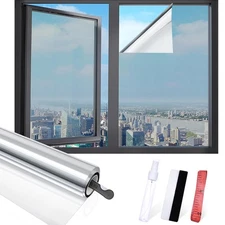 Window Privacy Film with Free Installation Tools, One Way Daytime Privacy Win...