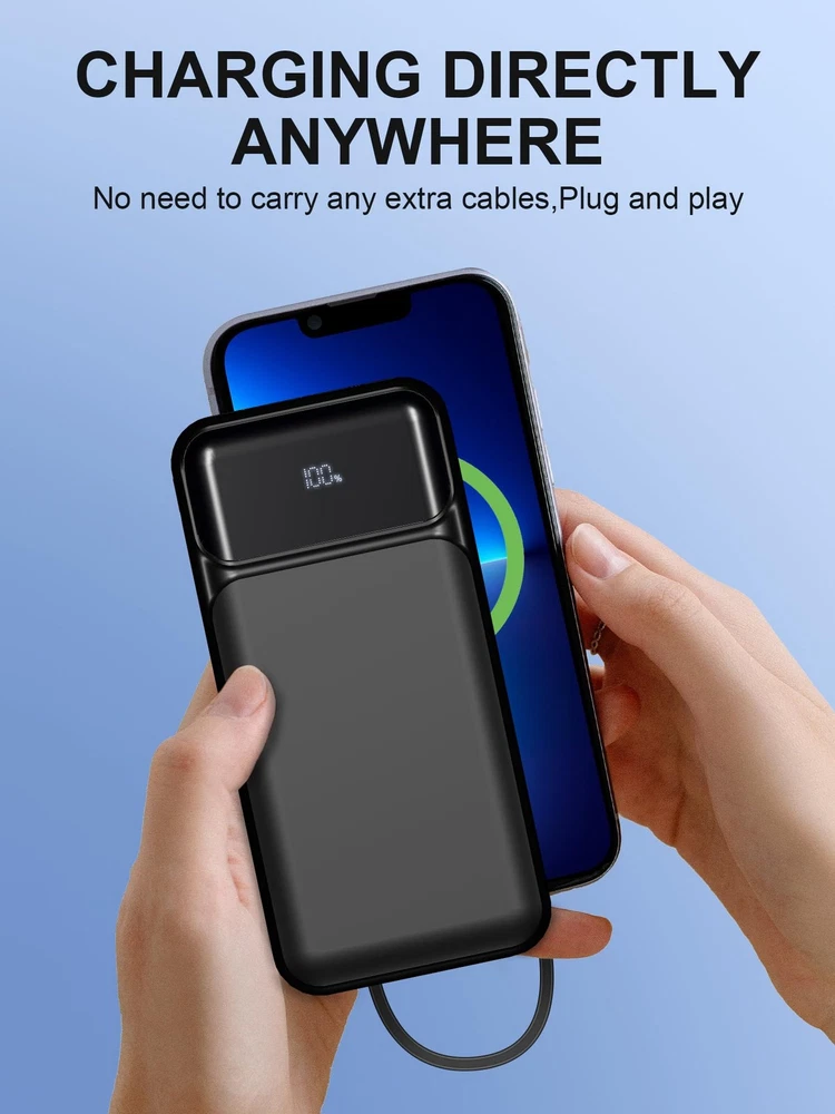 High-Capacity 49800mAh Power Bank with 3 Outputs - Fast Portable Phone Charger