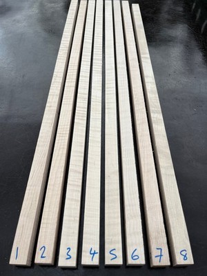 CURLY FLAME AHORN 20mm Drehrohling Spindel 270-750 x 20 x 20mm
