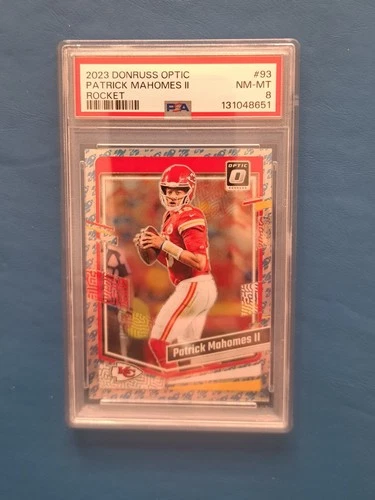 2023 Panini Donruss Optic Patrick Mahomes 93 Rocket PSA 8 NM-MT