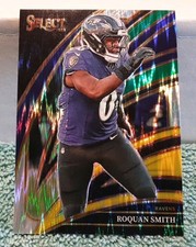 2025 Panini Select Club Level #262 Roquan Smith Green & Yellow Shock Prizm 🔥🔥