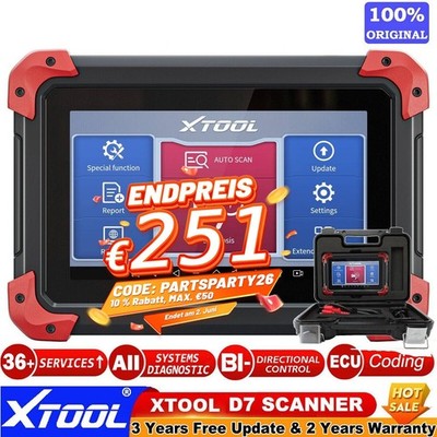 USED XTOOL D7 Alle System Auto Diagnose Werkzeug OBD2 Scanner ECU Codierung IMMO