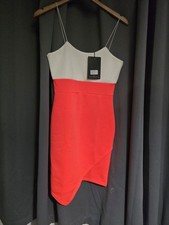 Size 8 Missguided Ivory/coral Dress