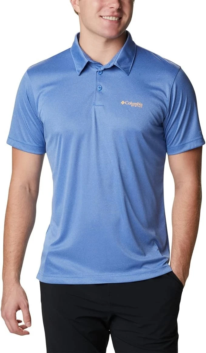 Columbia Men's Size S - Terminal Tackle Heather Polo UPF 50