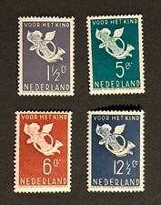timbres Pays-Bas 1936 yt 288 à 291 neufs
