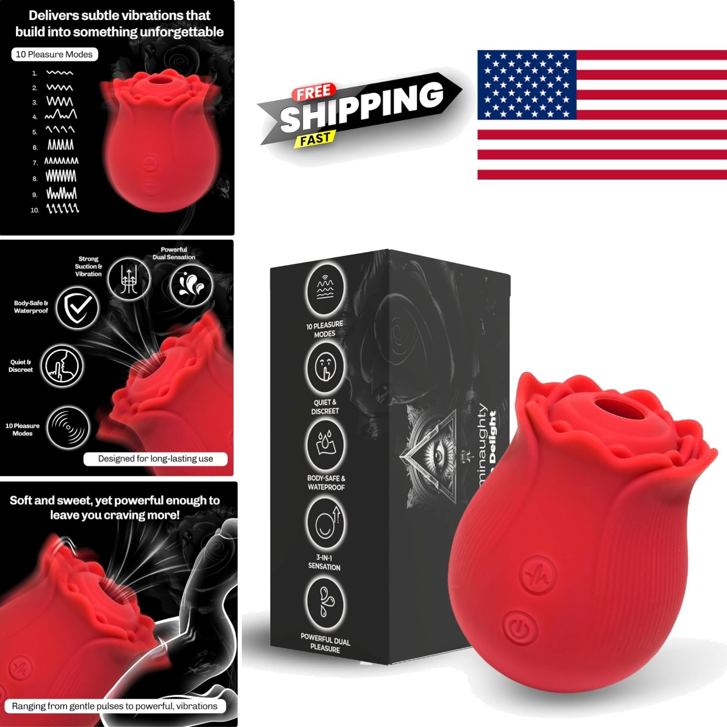 Rose Vibrator Toy Waterproof Silicone Adult Tool for Women Compact and Discreet | eBay Rose Vibrator Toy Waterproof Silicone Adult Tool for Women Compact and Discreet | eBay