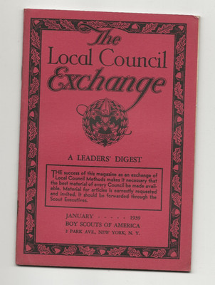 LOCAL COUNCIL EXCHANGE BOOKLET * JAN. 1939 - Boy Scout BSA A121-B29
