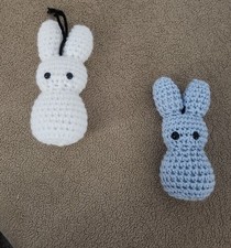 SMALL HAND CROCHETED BUNNIES STUFFED TOYS, similar to Peeps