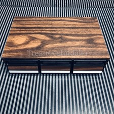 Vintage 36 Capacity Cassette Tape Storage Cabinet Plastic Wood Grain 1970s-1980s