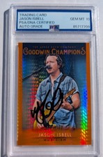 JASON ISBELL signed 2021 GOODWIN CHAMPIONS CARD PSA 10 autograph Orange Prism
