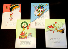 Dr. Seuss Grinch Christmas Cards Hallmark lot...