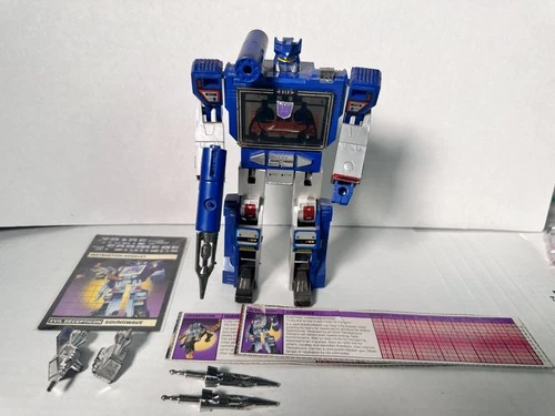 G1 Transformers Soundwave & Buzzsaw Vintage Pre-Rub Gift Set Complete 1984