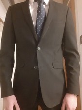 Marks & Spencer (M&S) Black Super Slim Suit Jacket/Blazer 38" 2-Button