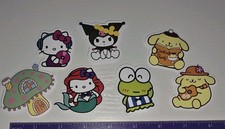 Sanrio Multicolor Matte Vinyl Stickers Set Hello Kitty Kuromi Keroppi