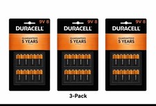 Duracell Coppertop 9V Alkaline Batteries 9 Volt - 8 Pack  3-Pack  24 Total 