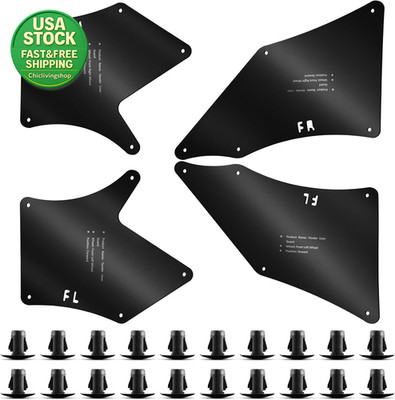 Splash Guard Fender Liner Shields for Toyota Tacoma 2005-2020 Matte Black
