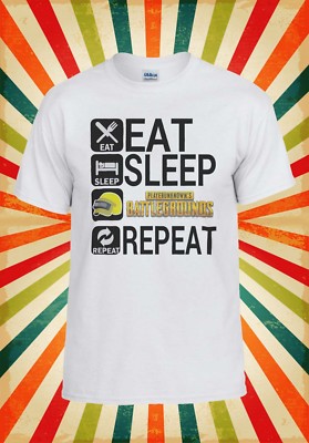 Eat Sleep PUBG Repeat Battle Game Herren Damen Trägershirt Tank Top Unisex T-Shirt 2097