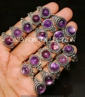Buy Amethyst Gemstone 925 Sterling Silver Plated Wholesale Ring Lot 10pcs
