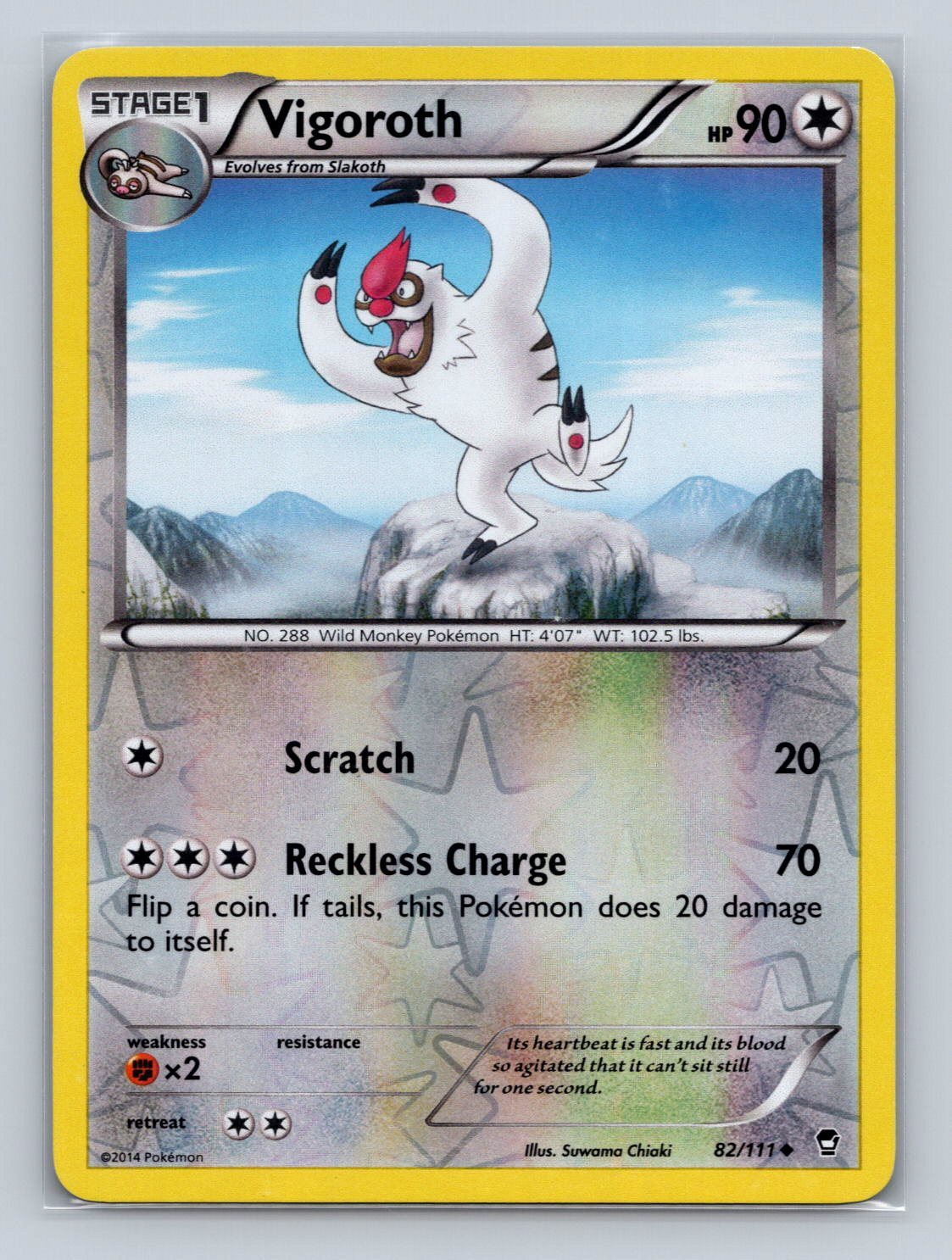 XY - Furious Fists #82/111 Vigoroth Reverse Holo