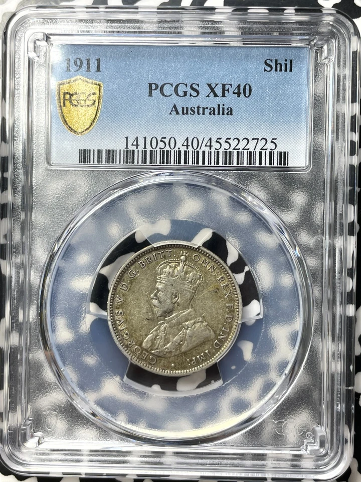 1911 Australia 1 Shilling PCGS XF40 Lot#A9846 Silver! - Image 2 of 4