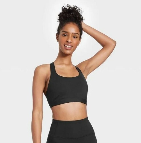 Damen Medium Support T-Back BH - All in Motion - Schwarz, Gr. XS