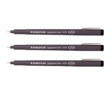 0.05 mm Pigment Liner Fineliner Sketching Drawing Drafting Pens Pack of 3