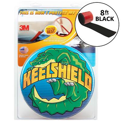 Gator Guards KS-8BLK KeelShield Boat Keel Guard Protector, 5'' x 8', Black