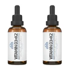 Offer 2 Bottles VITAMIN D3 + K2 Drops Liquid 100ml 3400 Drops