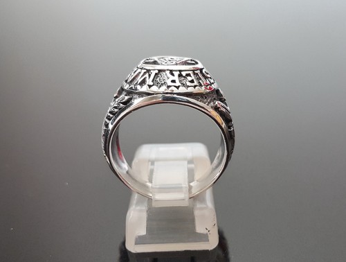 Masonic Ring Sterling Silver 925 Master Mason Illuminati Sacred Symbols Amulet - Picture 6 of 7